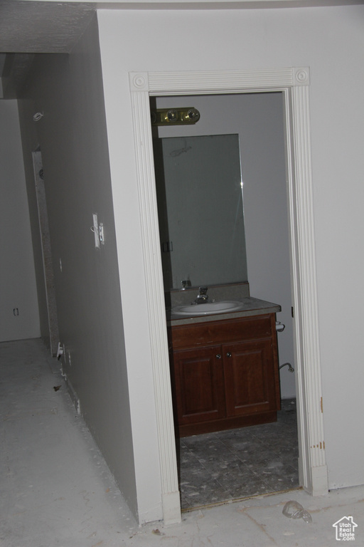 Corridor featuring sink