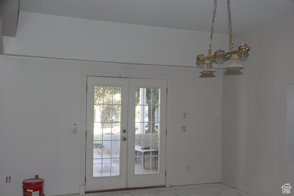 Doorway with french doors