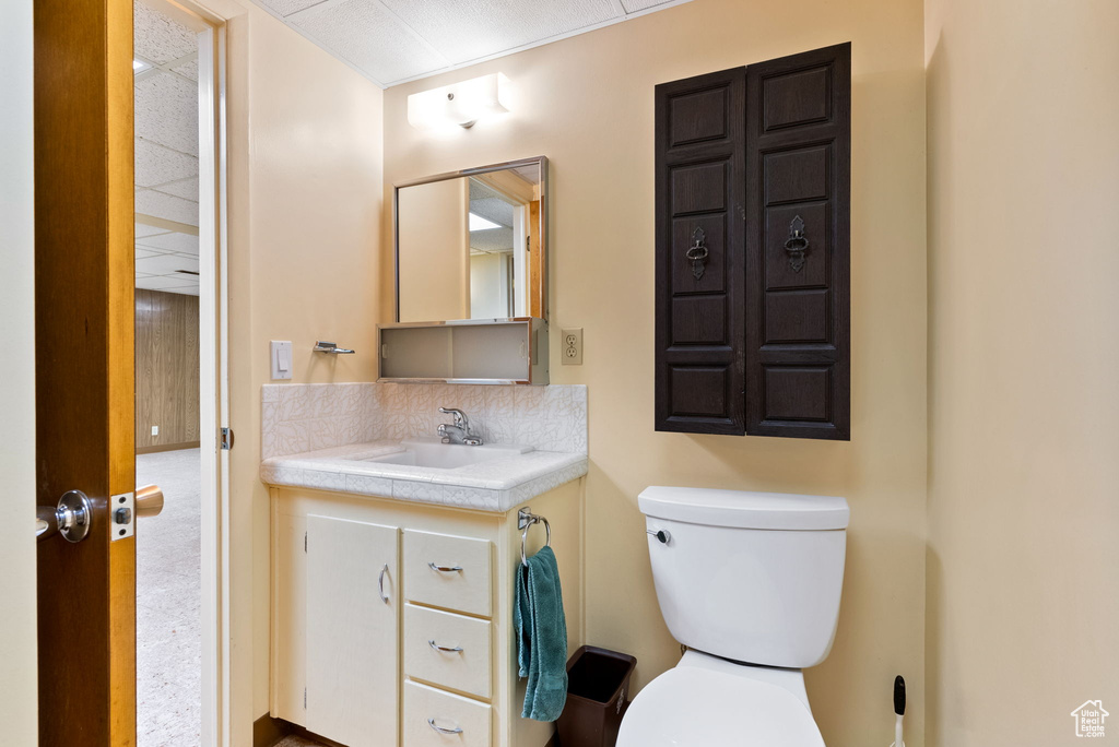 Bathroom featuring toilet and vanity