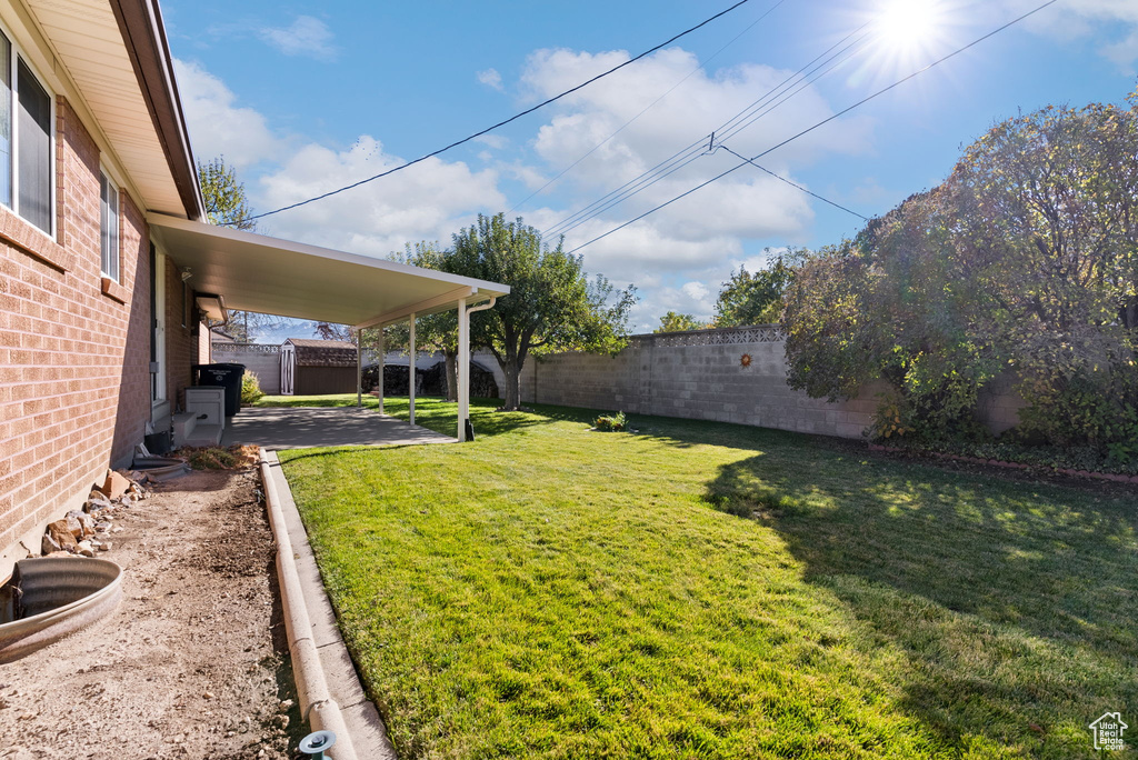 View of yard featuring a patio area