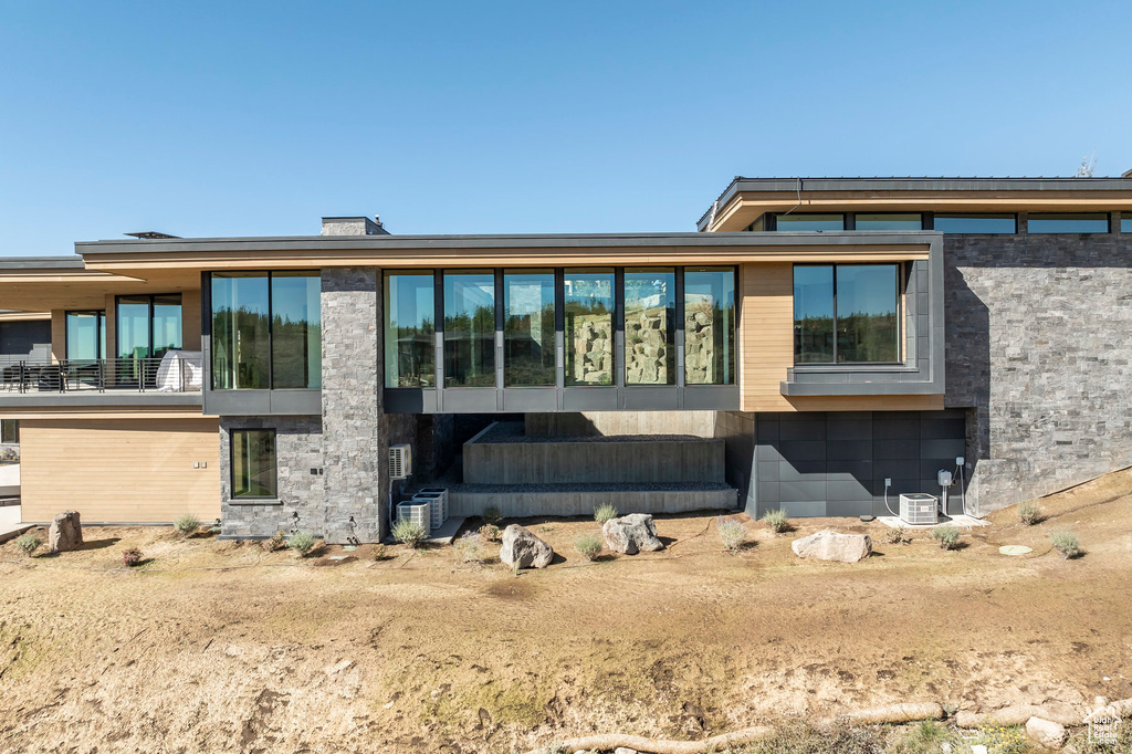 View of rear view of property