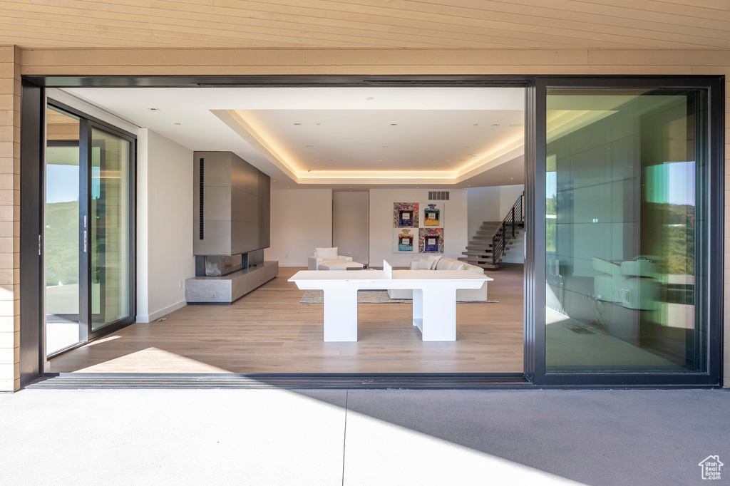Interior space featuring stairs