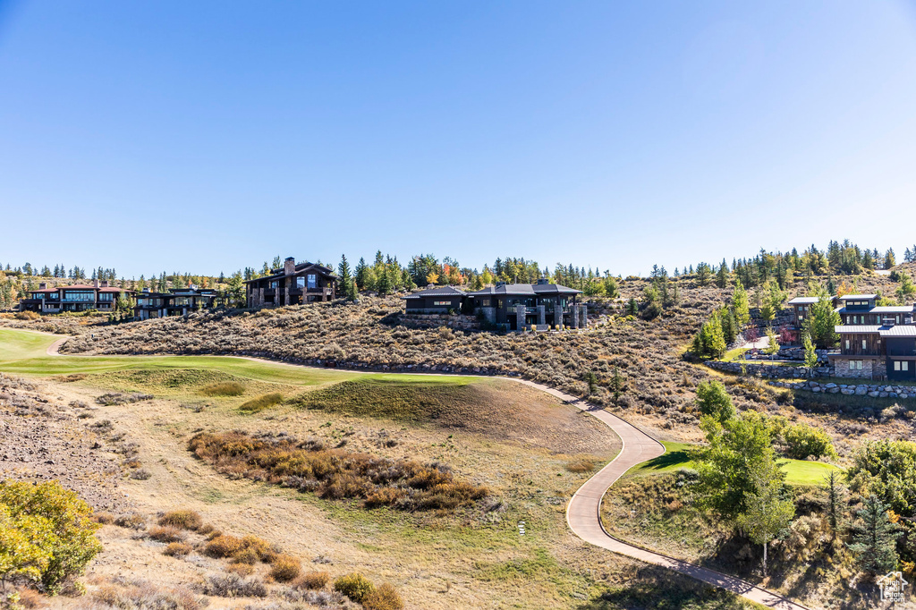 Aerial view of a golf club