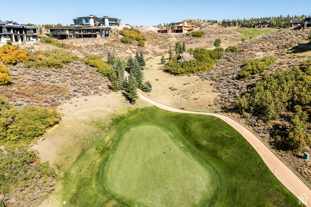 Drone / aerial view of a local golf course