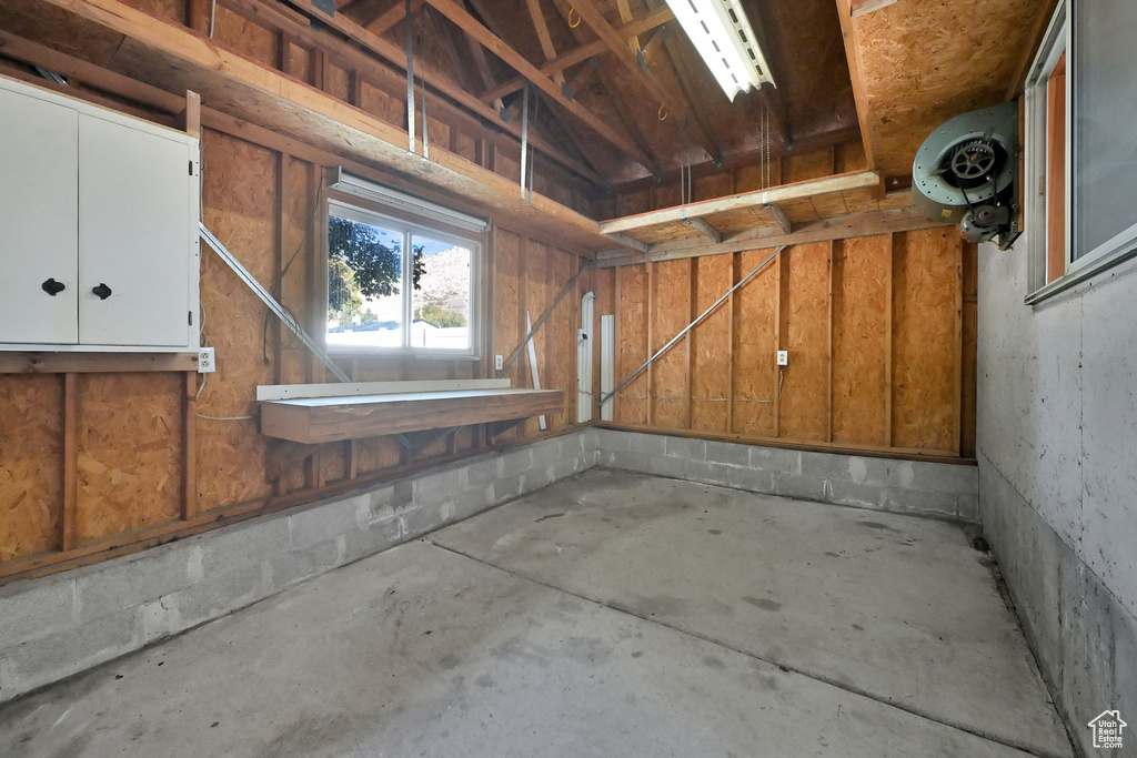 Interior space featuring concrete floors