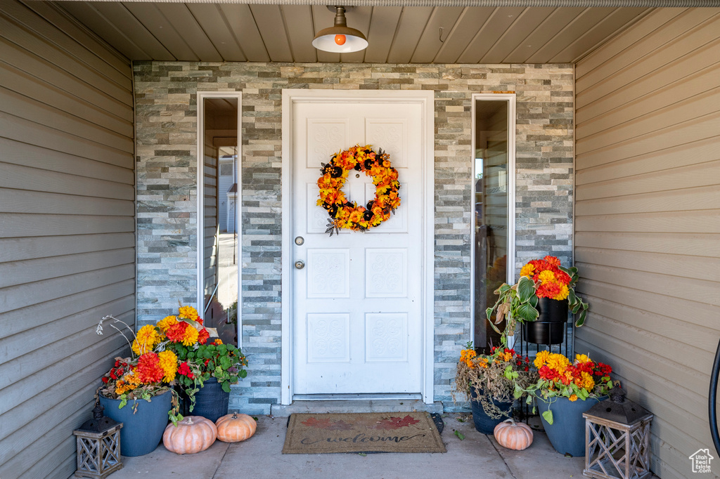 View of doorway to property