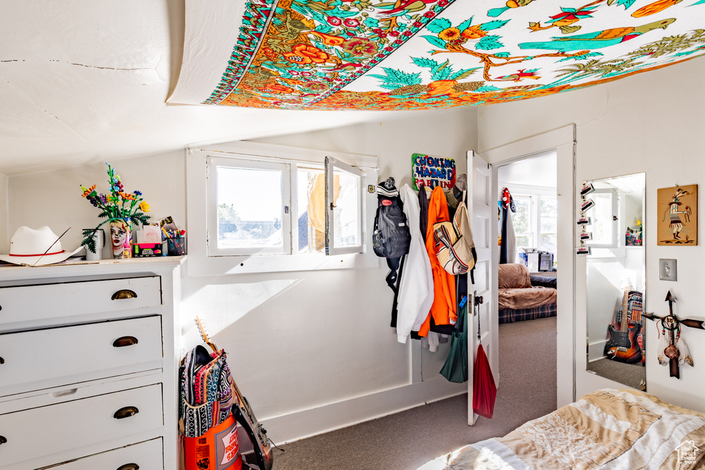 Bedroom featuring carpet flooring