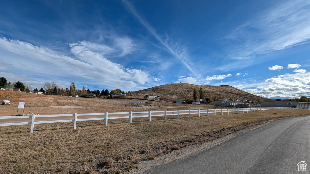 Mountain view with a rural view