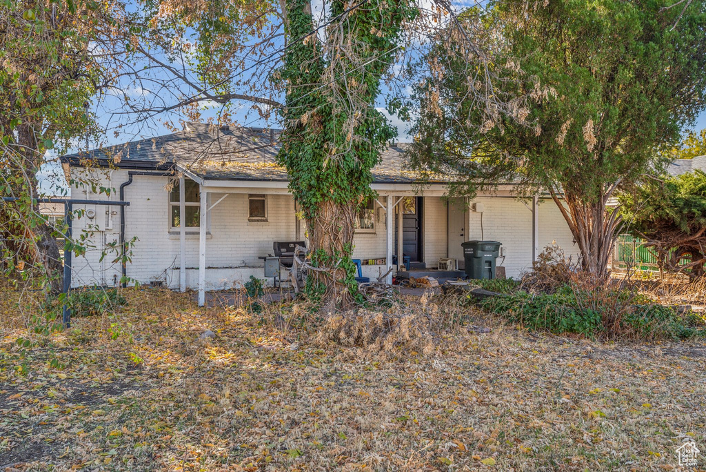 View of single story home