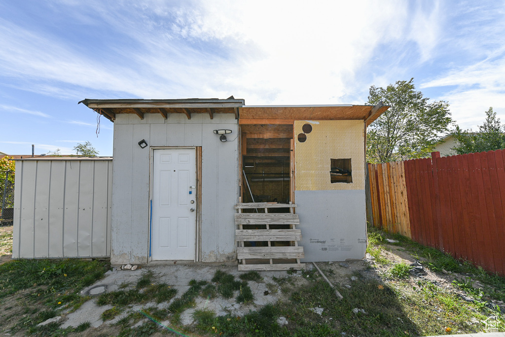 View of outdoor structure