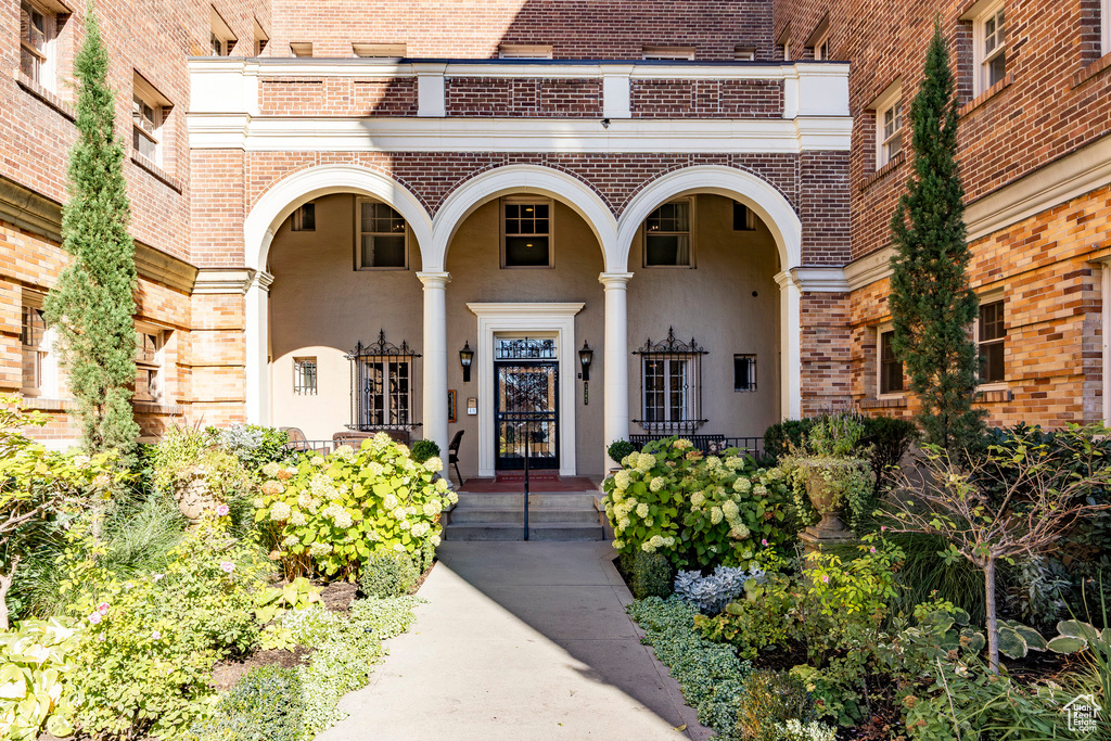 View of exterior entry