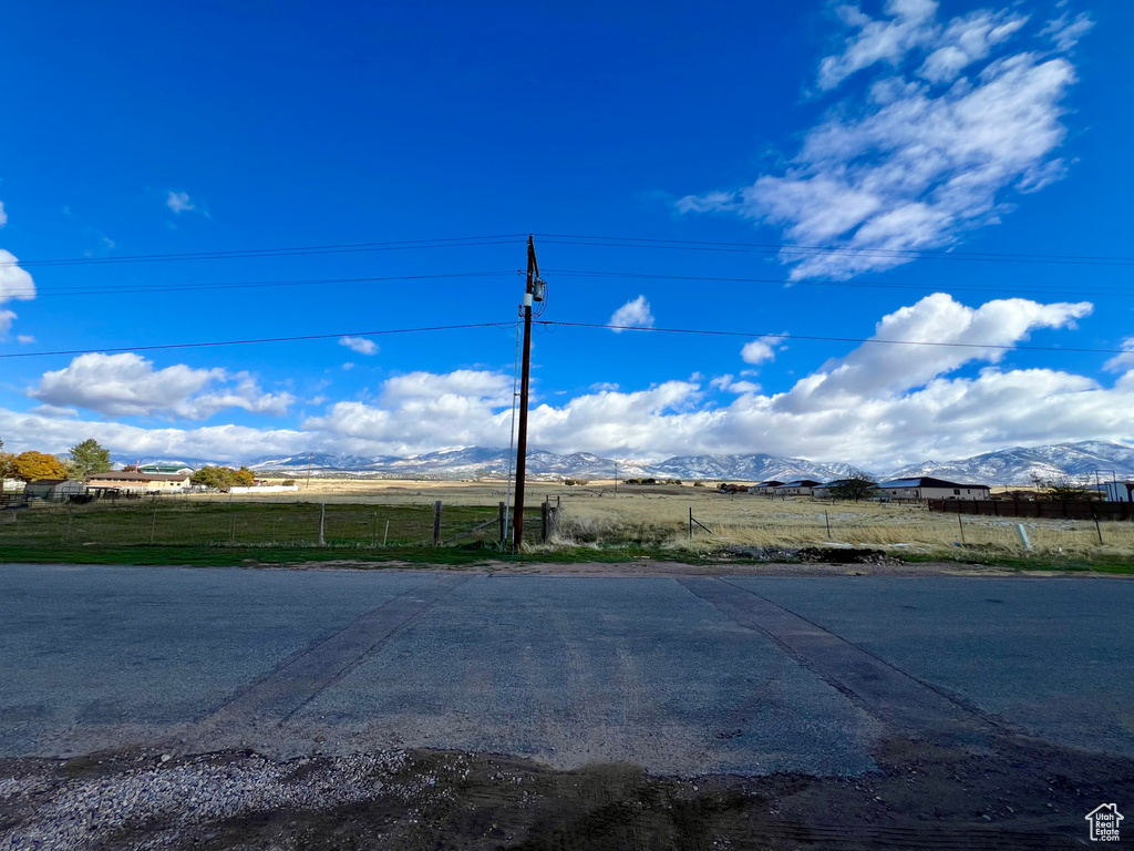 View of street featuring a mountain view