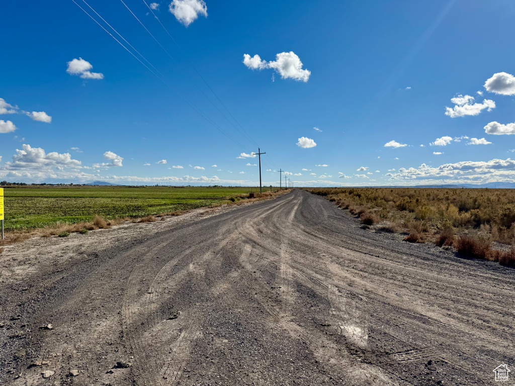 View of road with a rural view