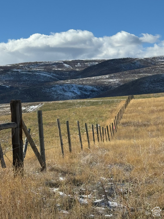 Mountain view featuring a rural view