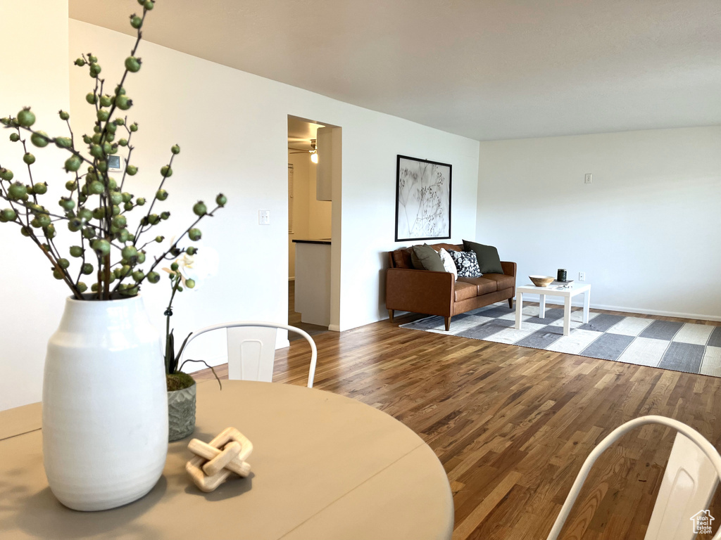 Dining room featuring wood finished floors