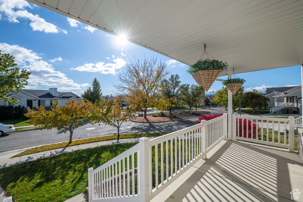 View of wooden deck