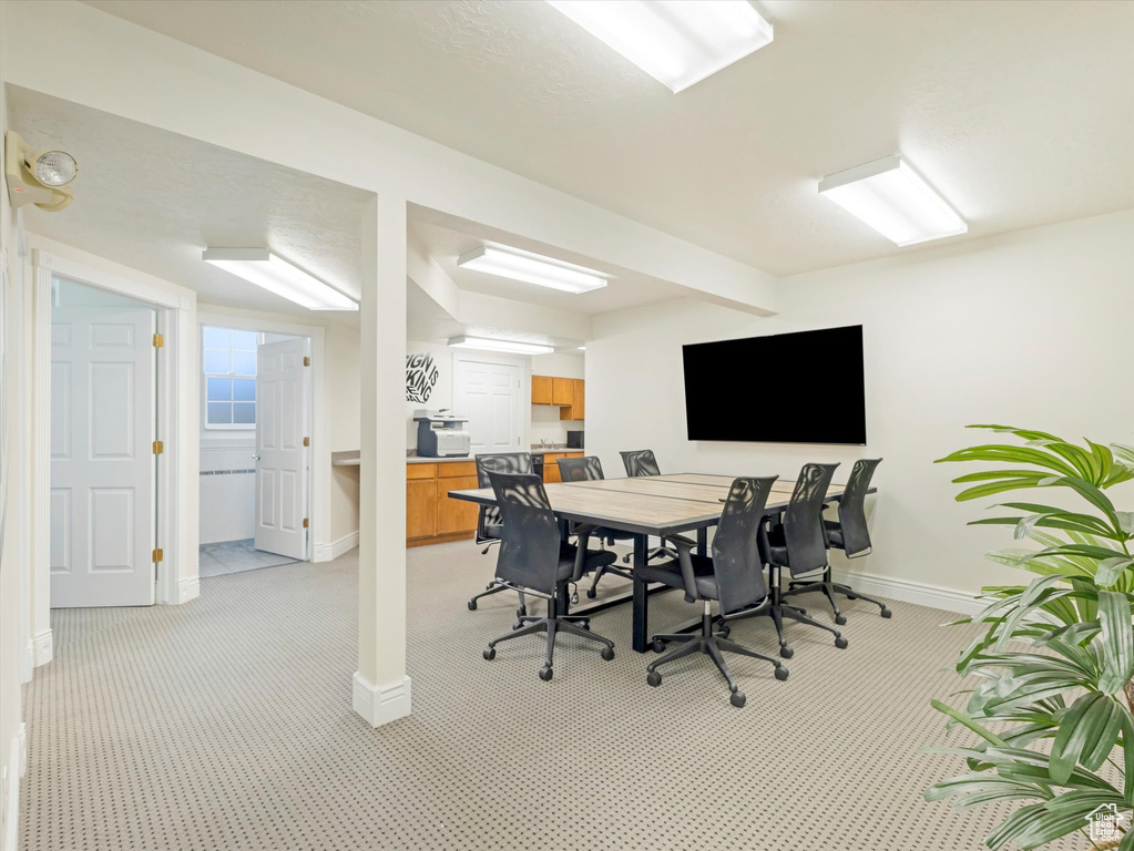 View of carpeted office space