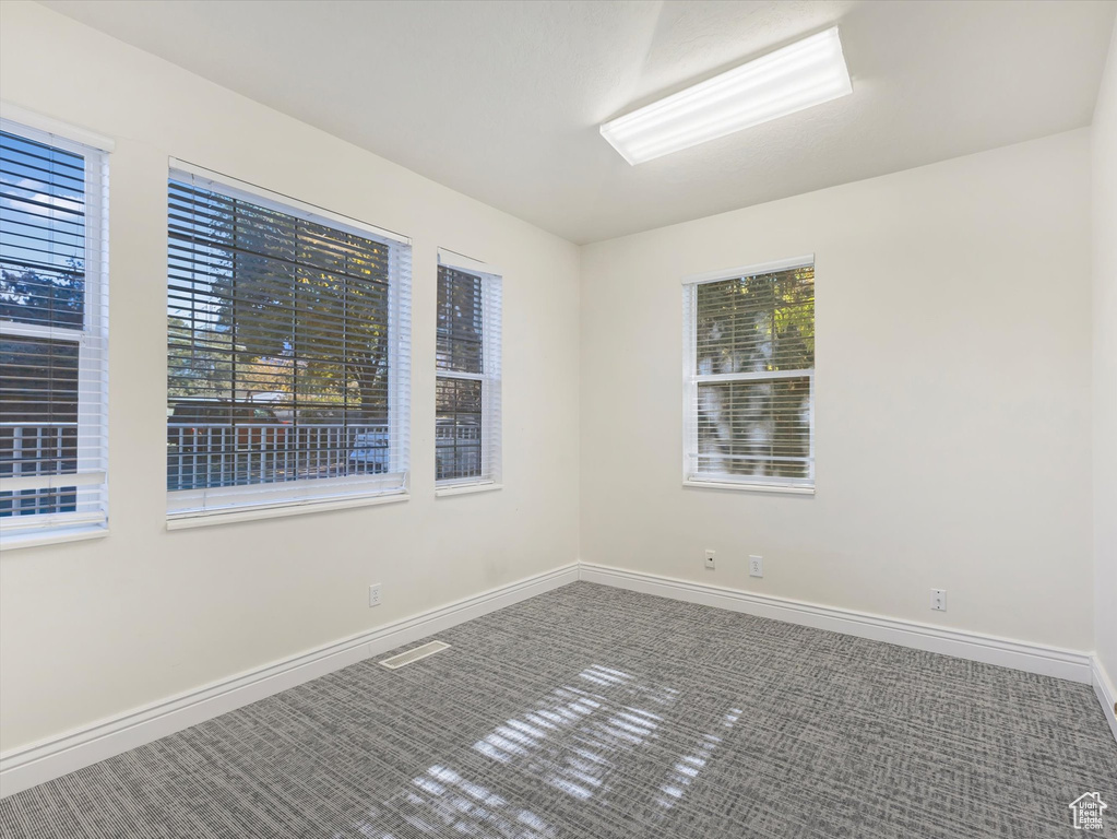 Spare room featuring plenty of natural light