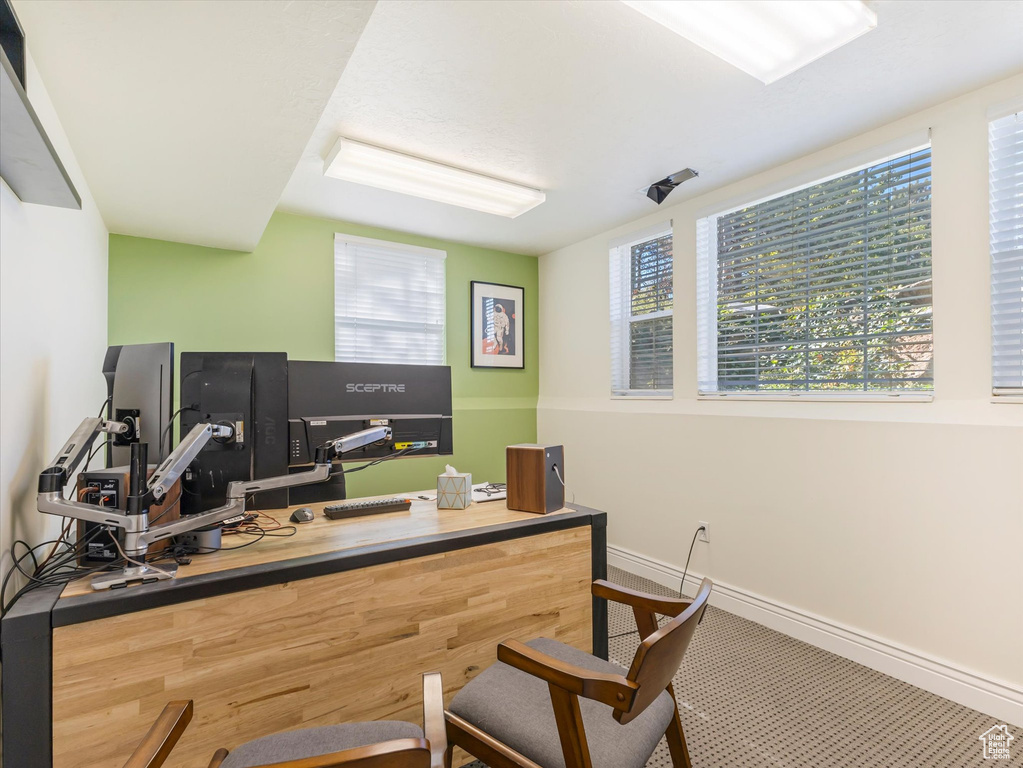 Office featuring indoor bar