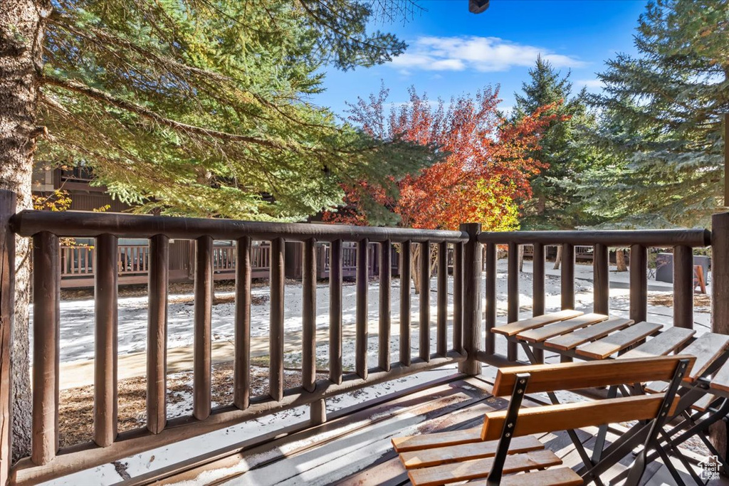 View of wooden deck