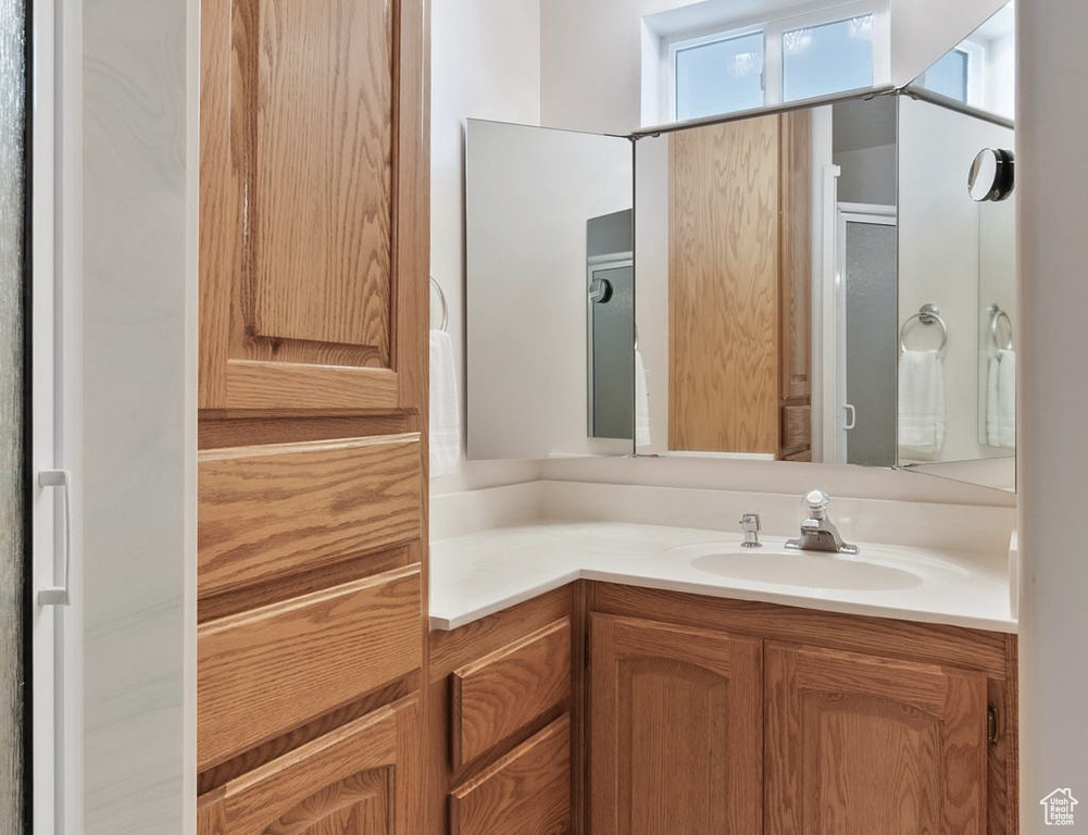 Bathroom featuring vanity