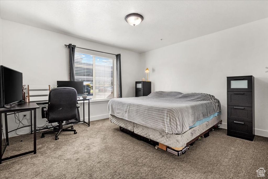 Bedroom featuring carpet floors