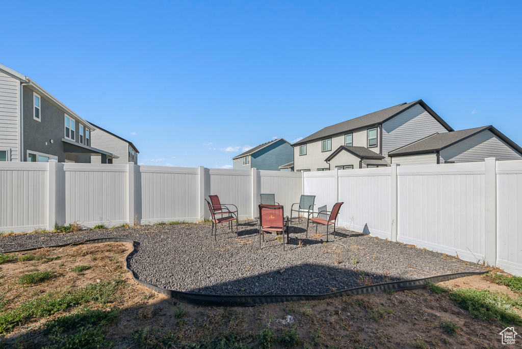 View of yard with a patio area