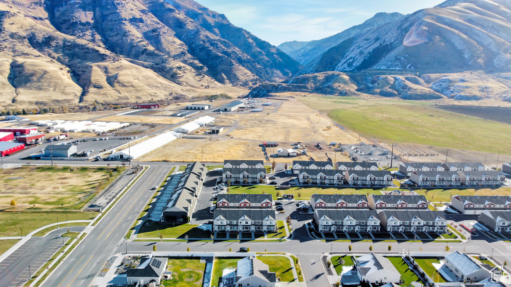 Exterior space featuring a mountain view