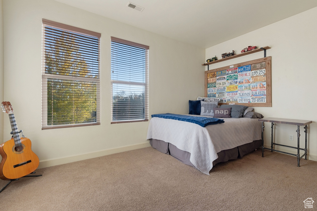 View of carpeted bedroom