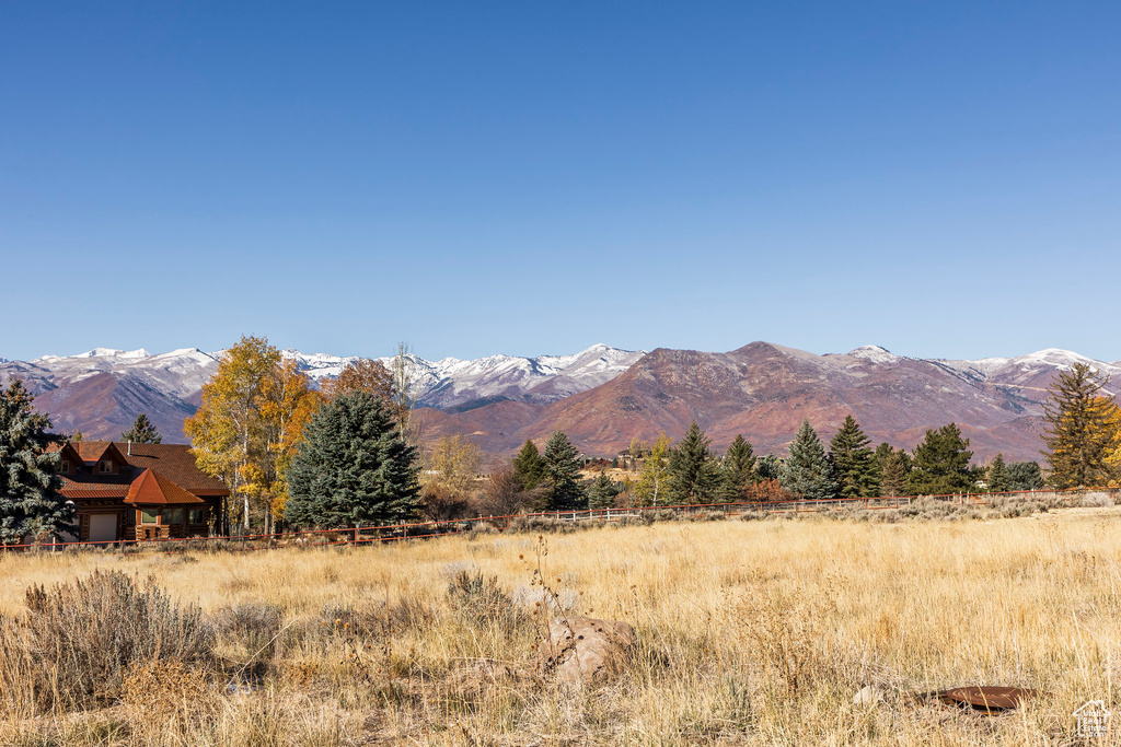 View of mountain feature featuring a rural view