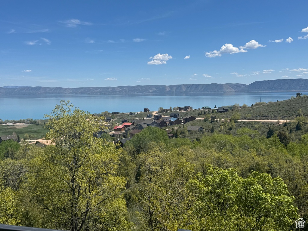 Water view featuring a mountain backdrop