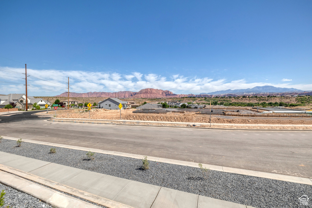 View of road featuring a mountain view