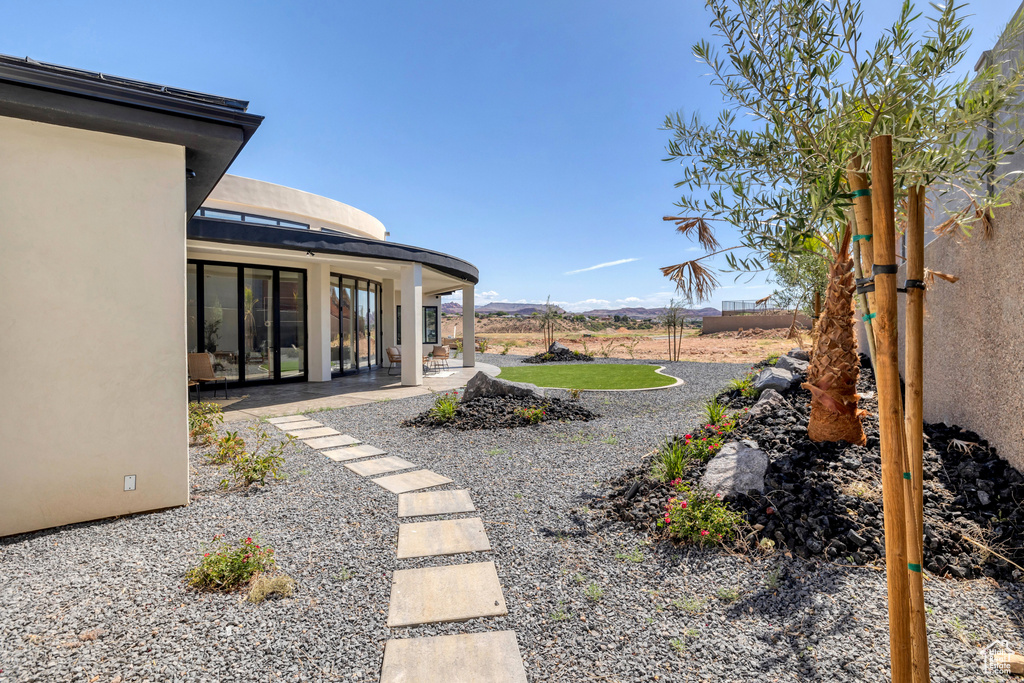 View of yard featuring a patio