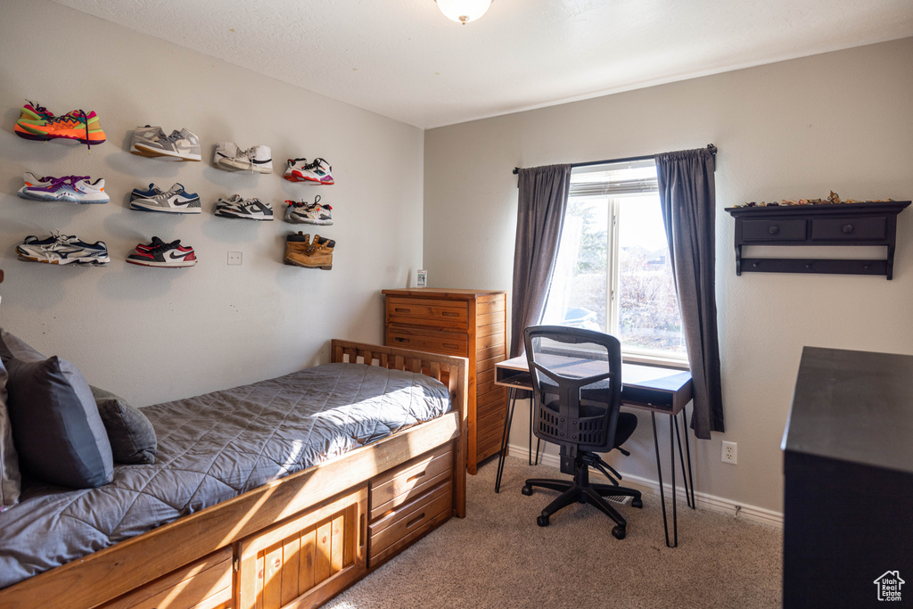 View of carpeted bedroom