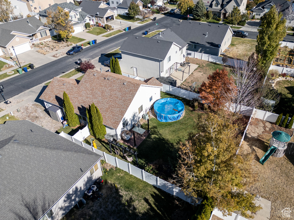 Birds eye view of property