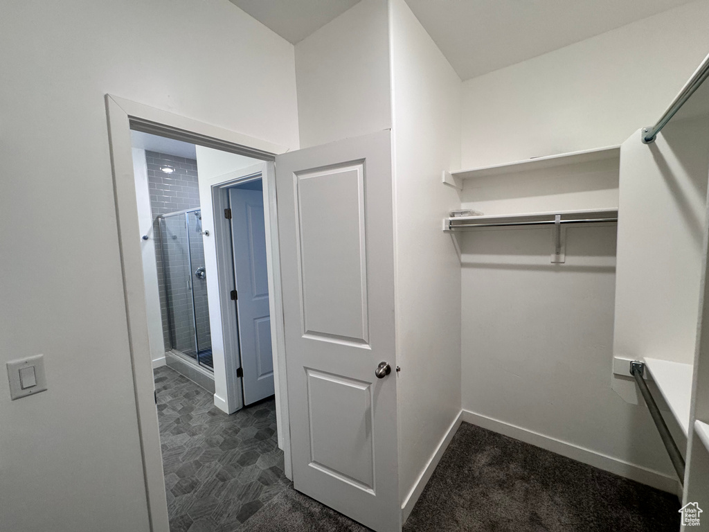 View of walk in closet