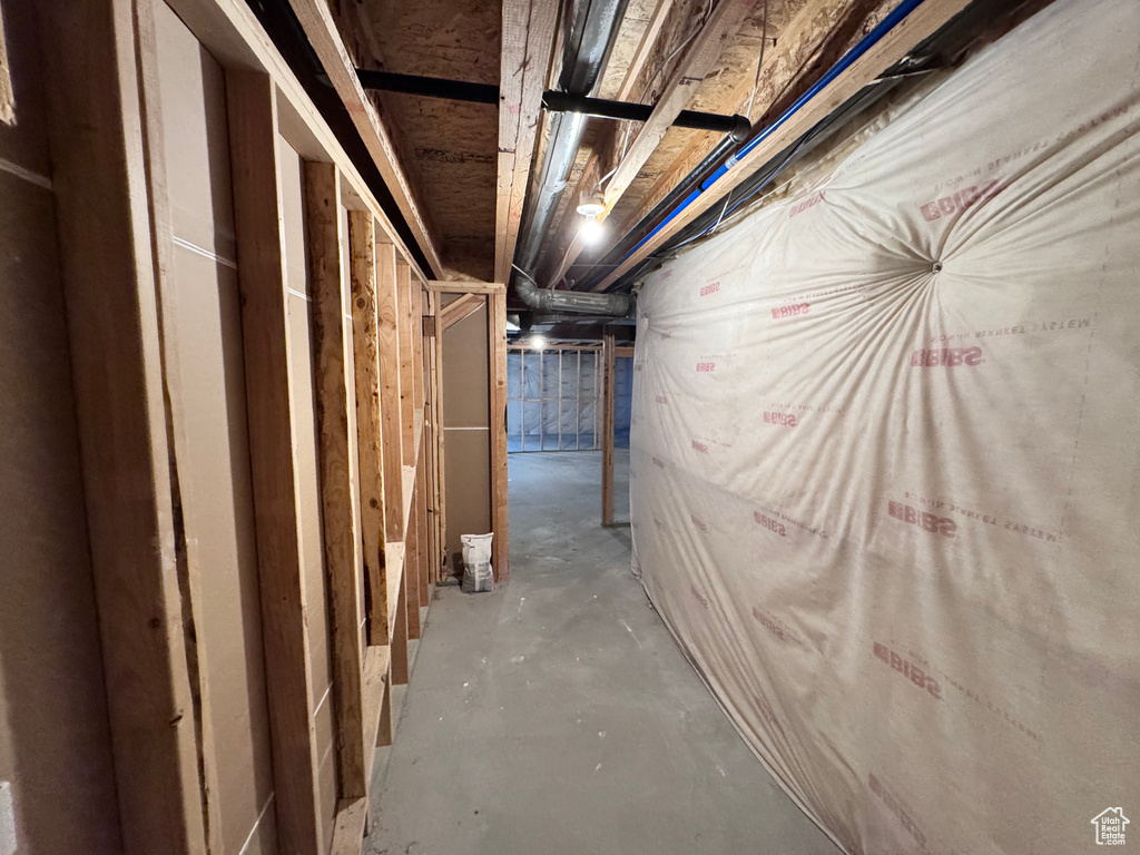 View of unfinished below grade area