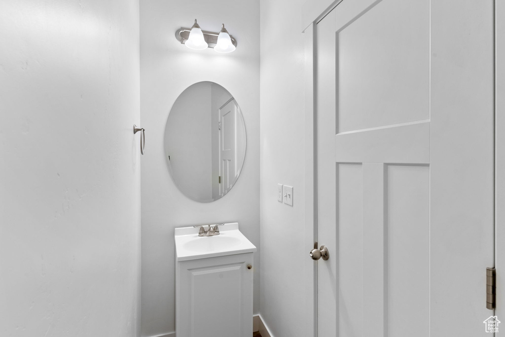 Bathroom featuring vanity