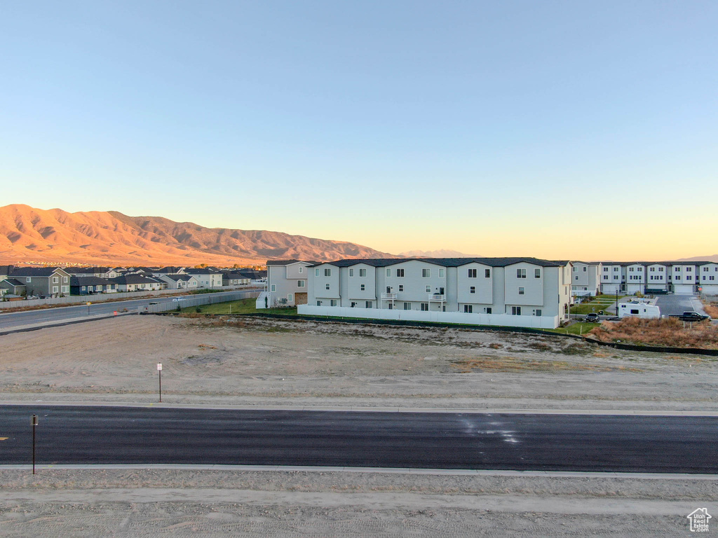 Exterior space with a mountain view