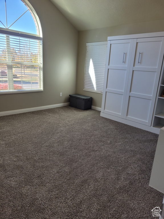 Interior space with lofted ceiling