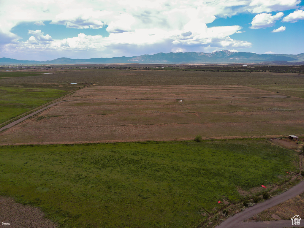 View of mountain background with rural landscape
