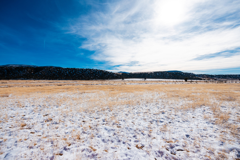 Mountain view featuring a rural view