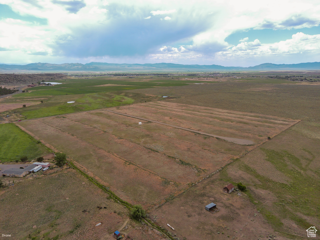 Aerial view of sparsely populated area featuring mountains