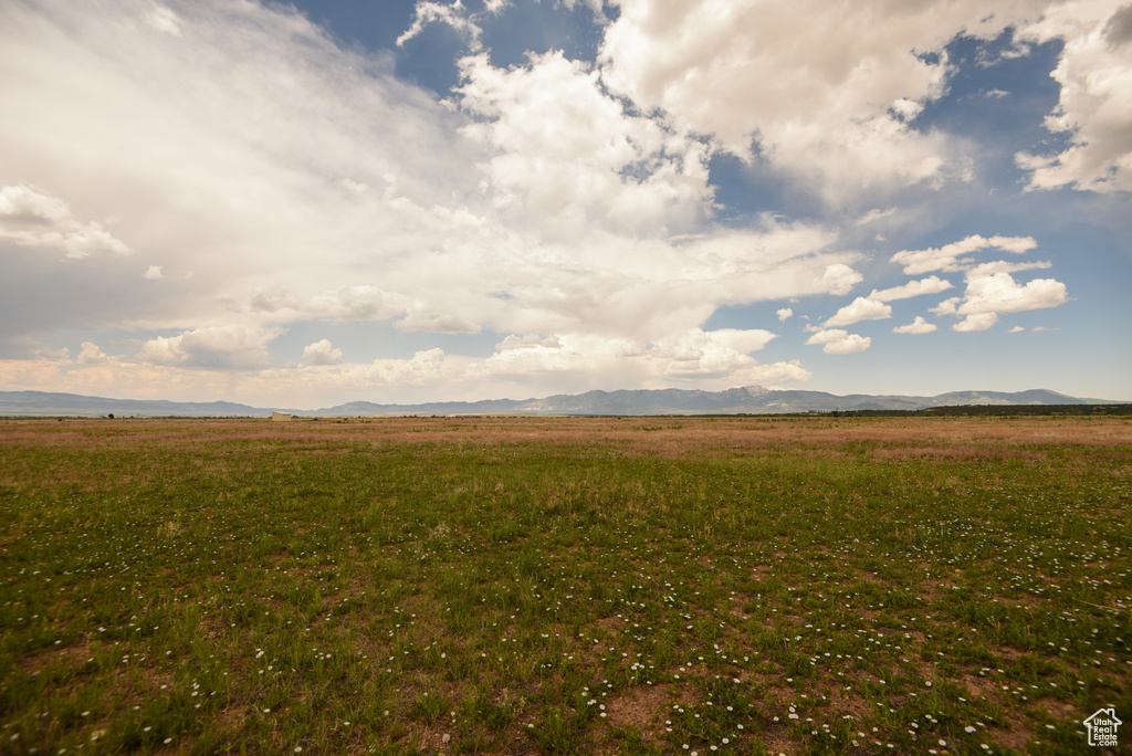 View of yard featuring a mountain view and a rural view