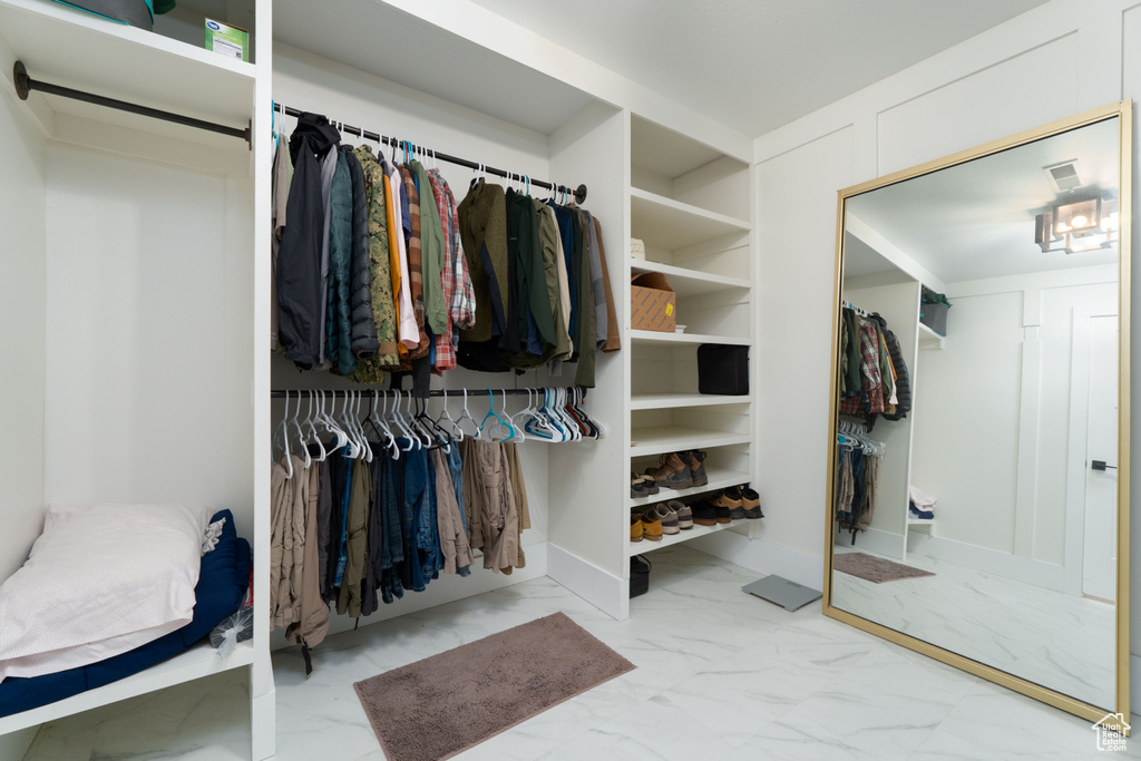 View of spacious closet