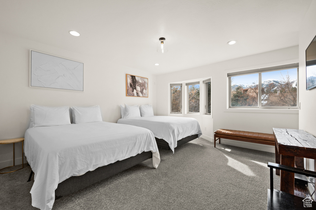 View of carpeted bedroom