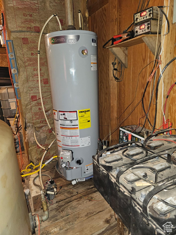 Utilities featuring gas water heater