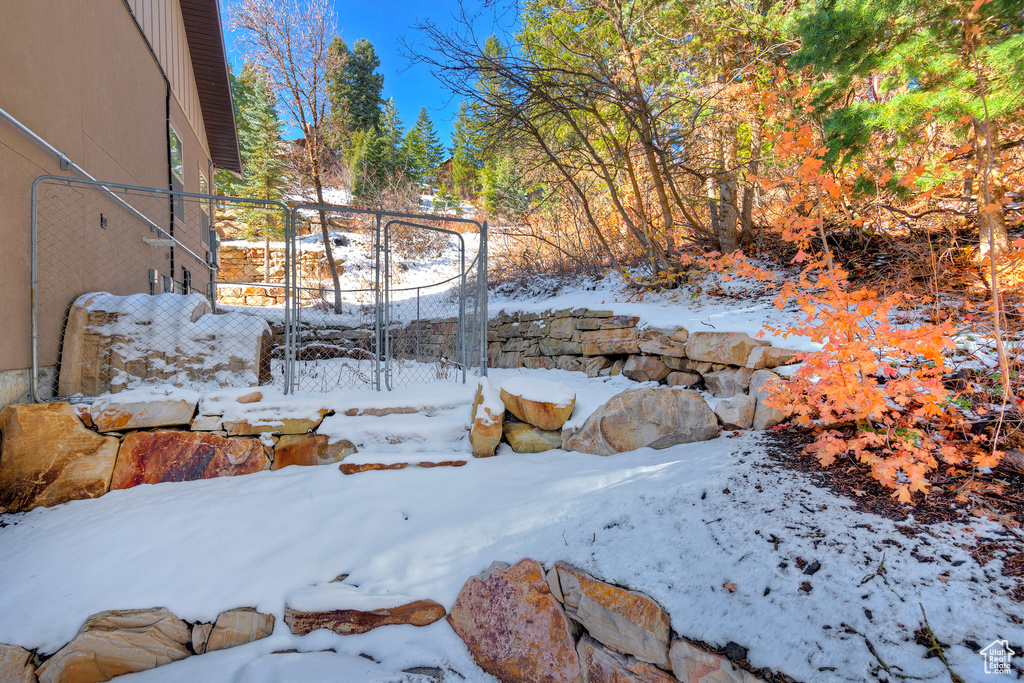 View of snowy yard