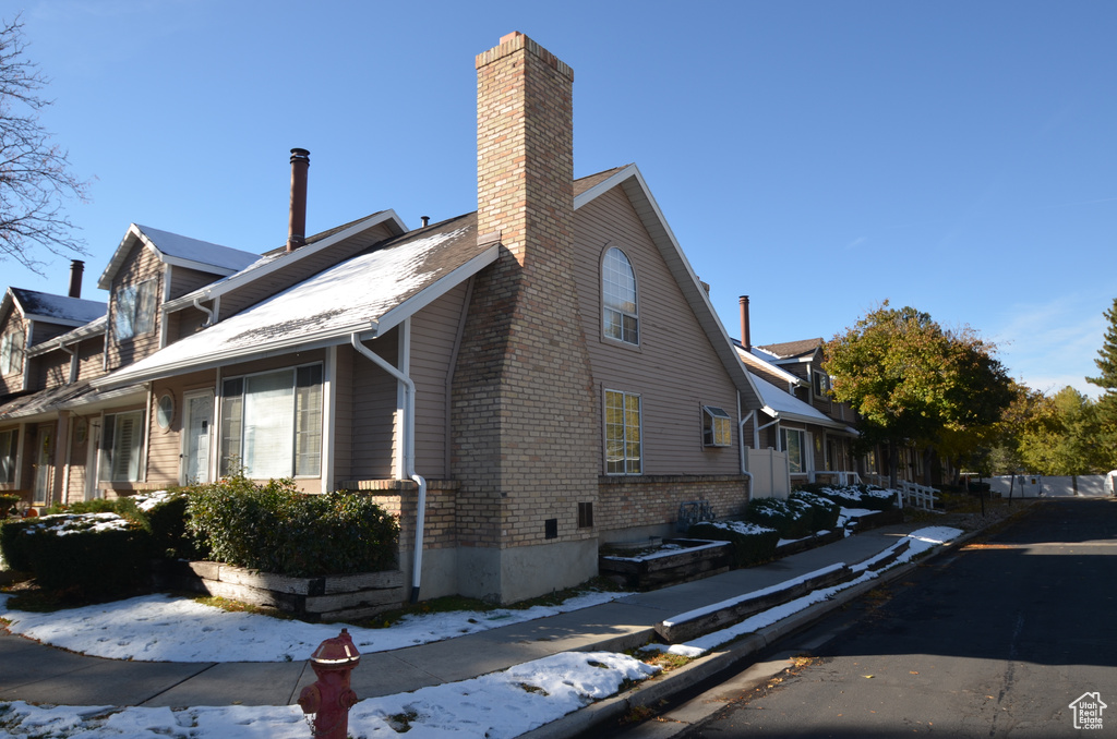 View of snow covered exterior