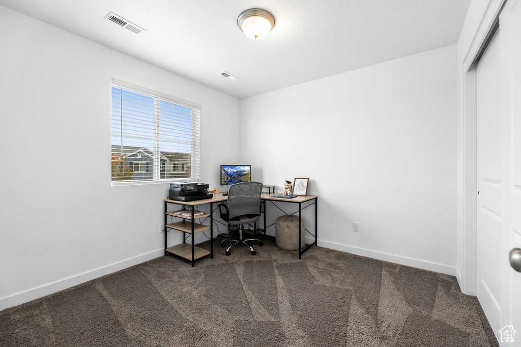 View of carpeted office space